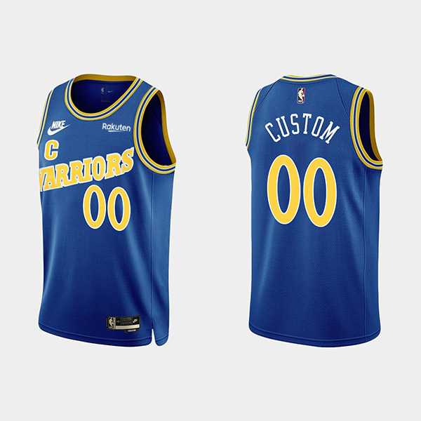 Mens Golden State Warriors Customized 2022-23 Blue Stitched Basketball Jersey->customized nba jersey->Custom Jersey